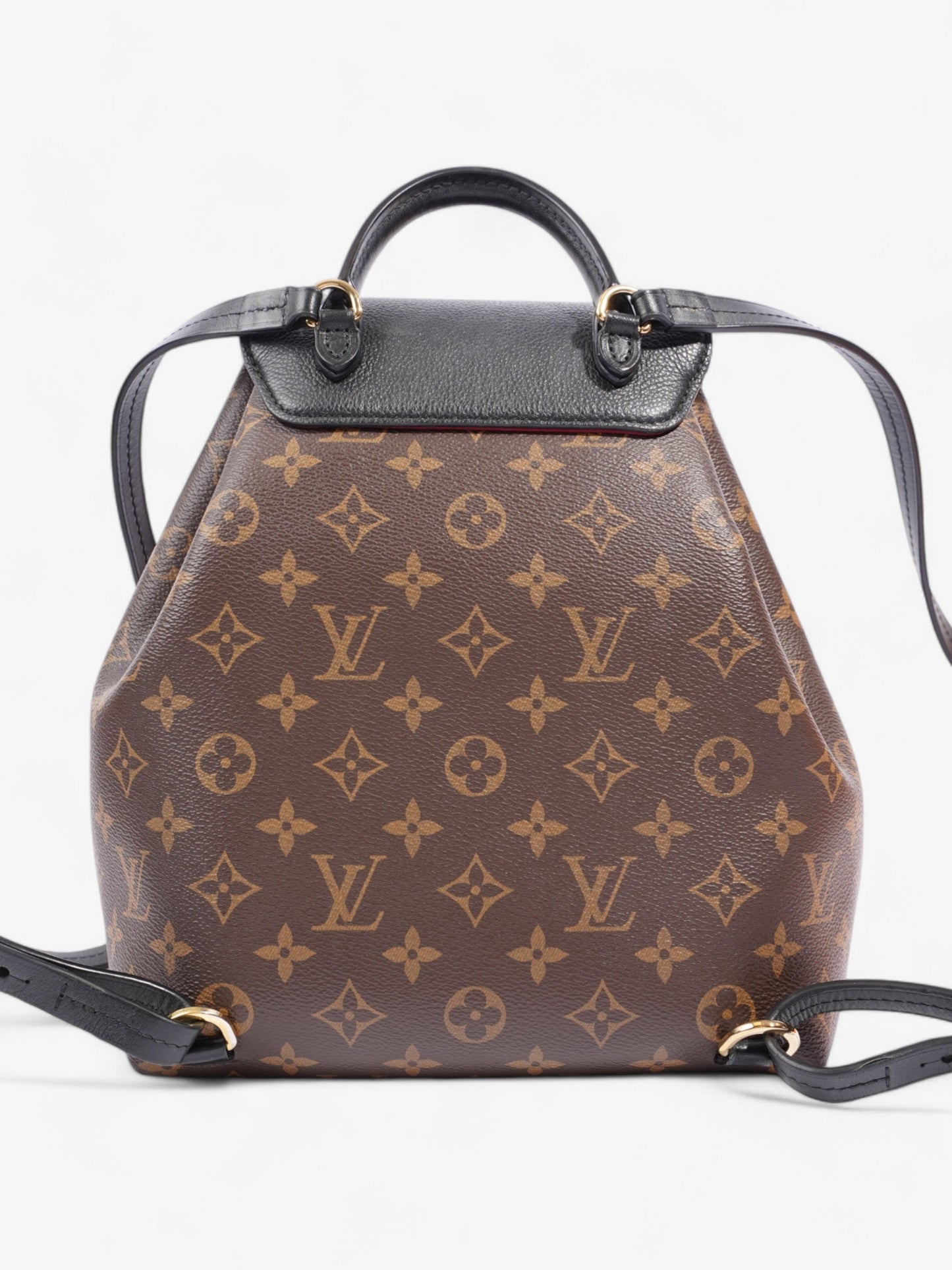 Louis Vuitton Montsouris  Monogram / Black Coated Canvas PM