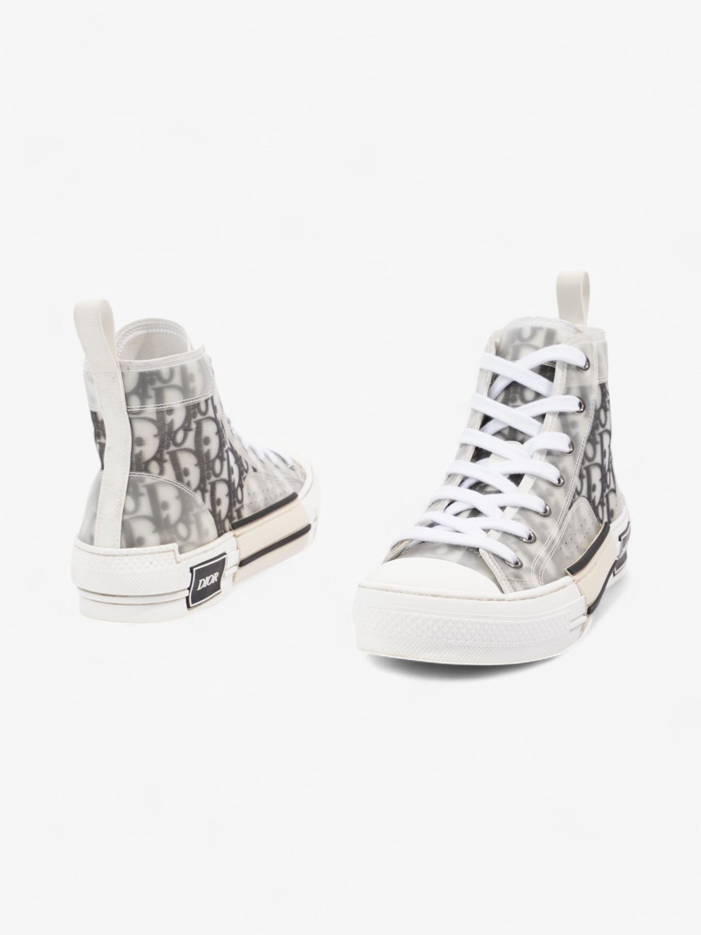 Christian Dior B23 High Top White / Black Canvas EU 37 UK 4