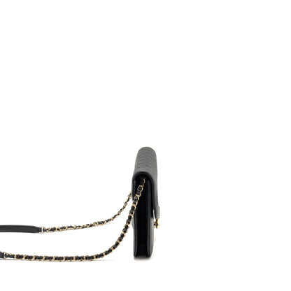 Chanel Paris-Cuba Thread Around Flap Bag With Chain Caviar Black L