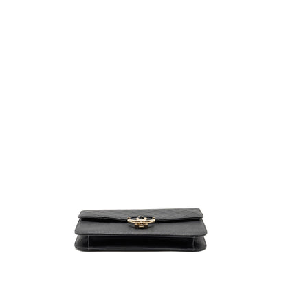Chanel Paris-Cuba Thread Around Flap Bag With Chain Caviar Black L