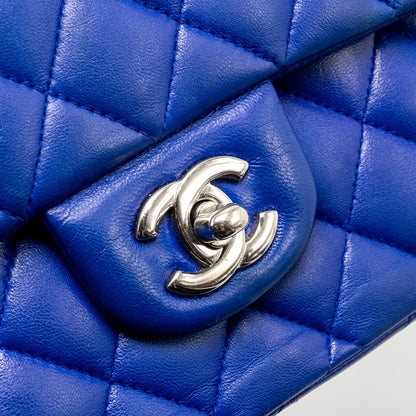 Chanel Medium Classic Double Flap Bag Lambskin Blue