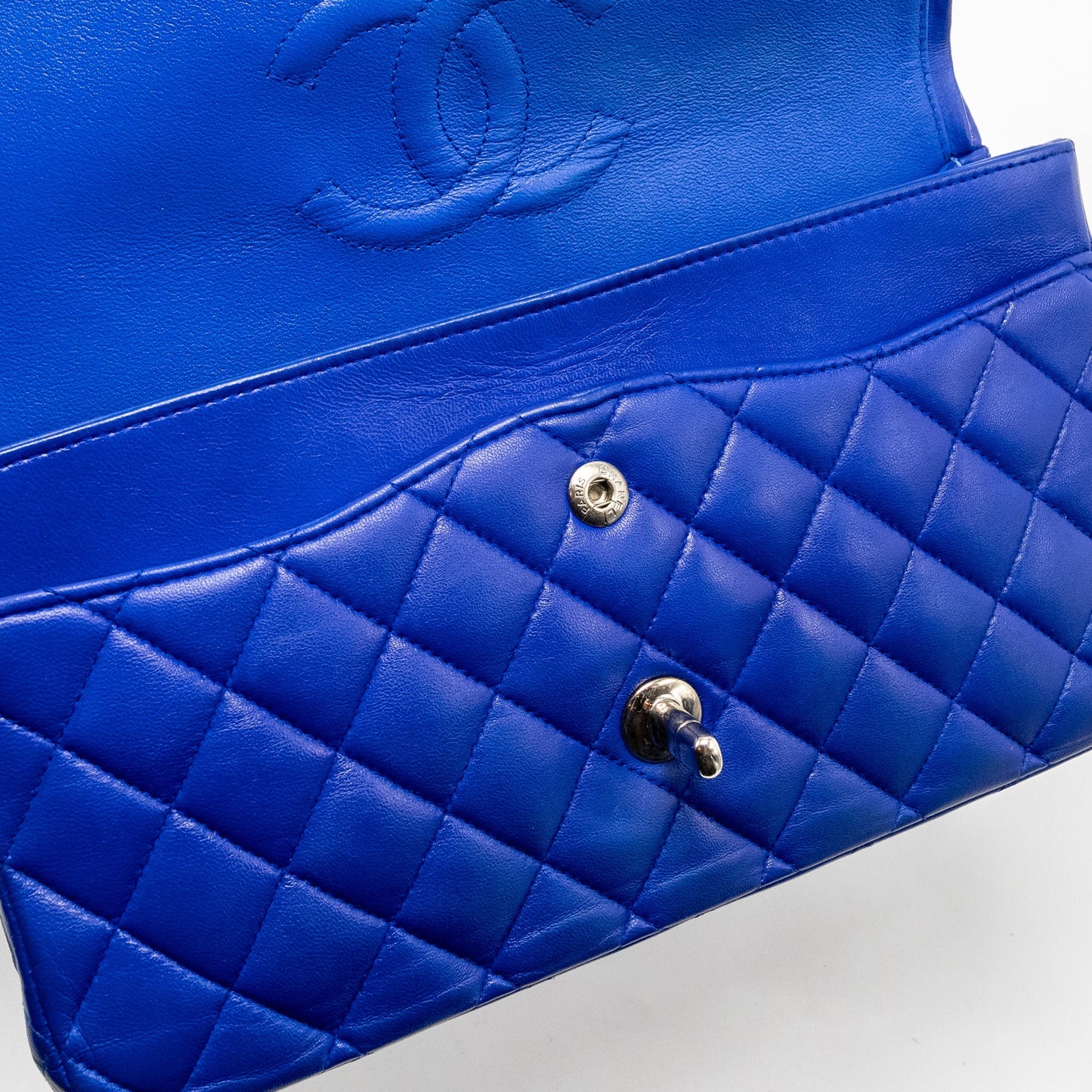 Chanel Medium Classic Double Flap Bag Lambskin Blue