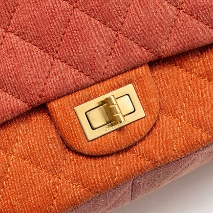 Chanel Maxi 2.55 Reissue Double Flap Bag Fabric Multicolour