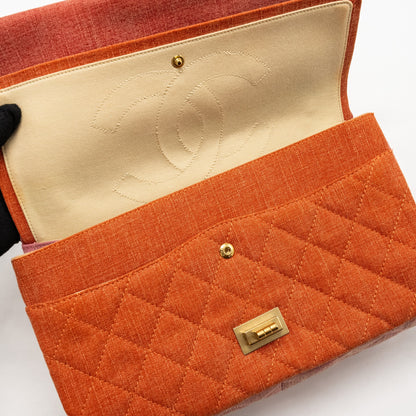 Chanel Maxi 2.55 Reissue Double Flap Bag Fabric Multicolour