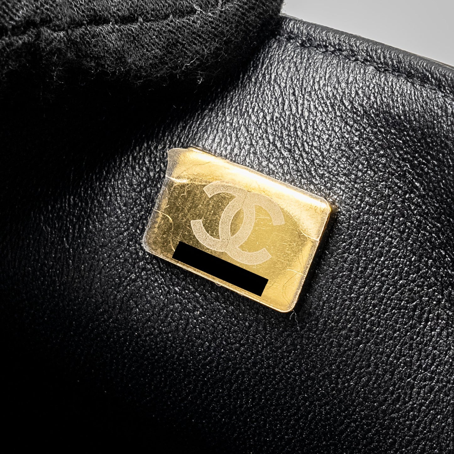 Chanel mini square flap Bag lambskin Black L (Microchip)