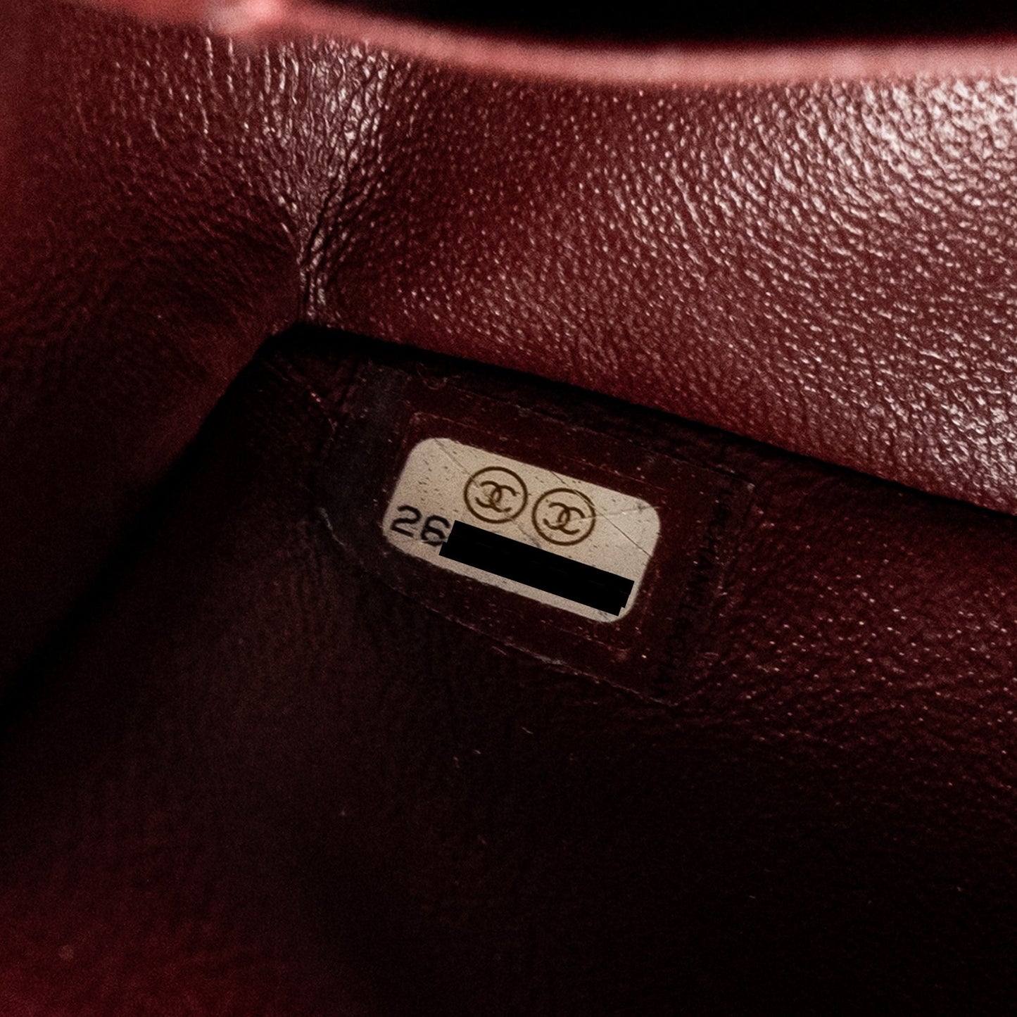 Chanel Mini Rectangular Flap bag fabric / lambskin navy