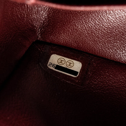 Chanel Mini Rectangular Flap bag fabric / lambskin navy
