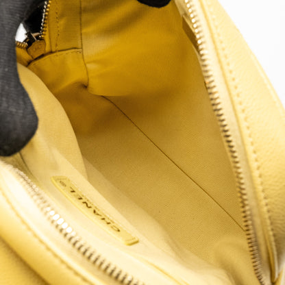 Chanel 22P quilted flap backpack caviar light yellow  (Microchip)