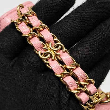 Chanel Mini Flap Bag With Chain Handle Caviar Pink  (microchip)