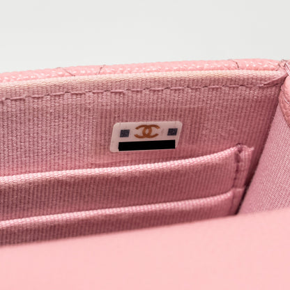 Chanel Mini Flap Bag With Chain Handle Caviar Pink  (microchip)