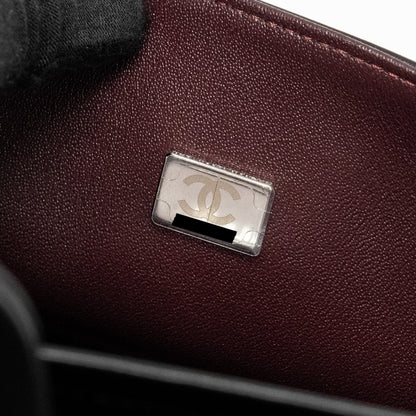 Chanel Medium Classic Double Flap Bag Lambskin Black  (Microchip)