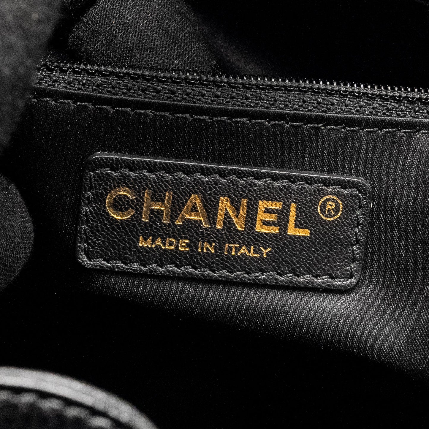 Chanel Petit Shopping Tote Bag Caviar Black