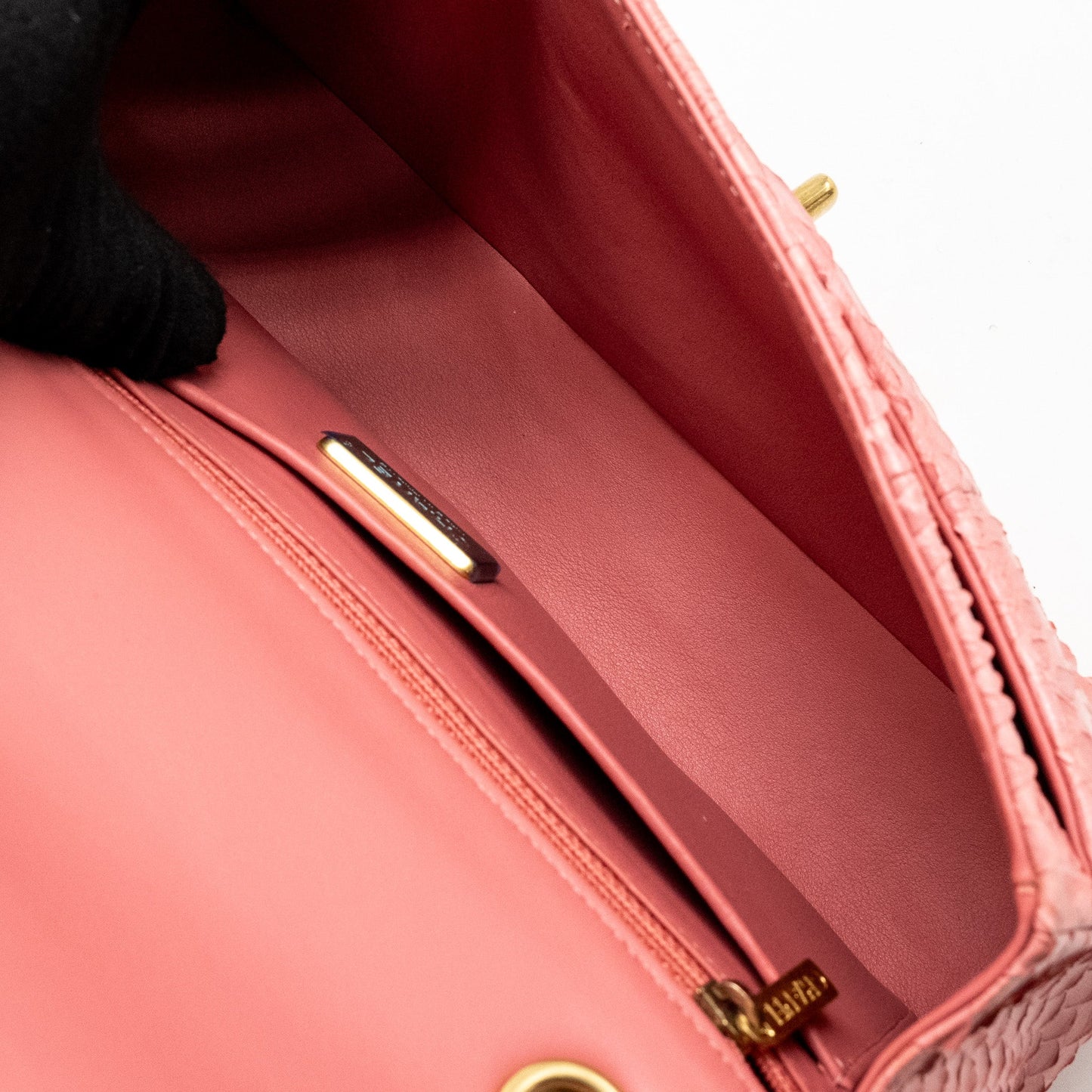 Chanel Medium Flap Bag with Detailed Charms Python Pink