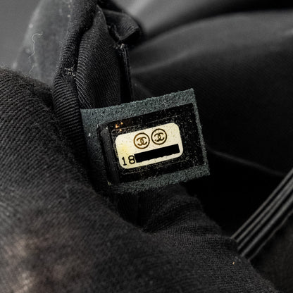 Chanel Multi Chain Boy Bag Calfskin/Tweed Black