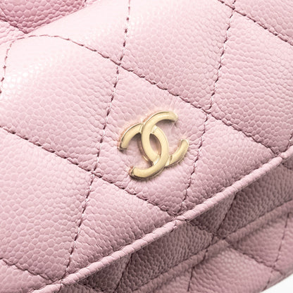 Chanel 24p Classic Mini Backpack Shiny Grained Calfskin Light Purple L (Microchip)