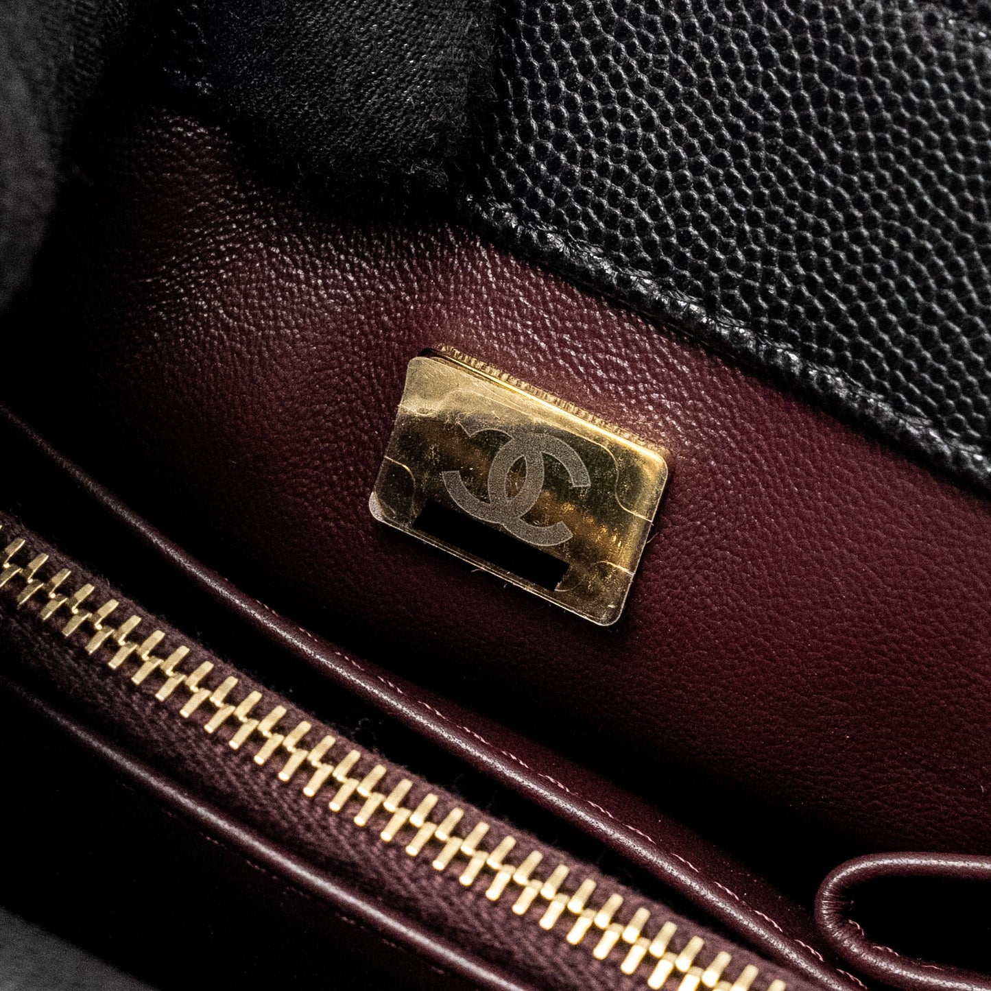 Chanel Medium Coco Handle Limited Edition Caviar Black  (microchip)
