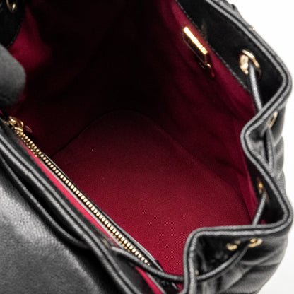 Chanel 23s Quilted Mini Backpack Caviar Black L (Microchip)