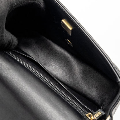 Chanel Mini Rectangular Flap Bag Lambskin Black L (microchip)
