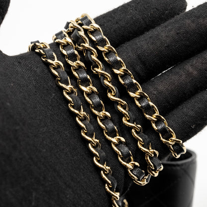 Chanel 22A Phone Case/Mini Wallet on Chain Lambskin Black L (Microchip)