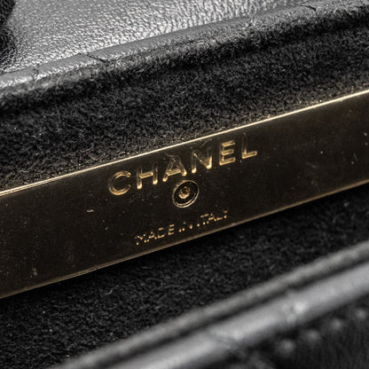 Chanel 22A Phone Case/Mini Wallet on Chain Lambskin Black L (Microchip)