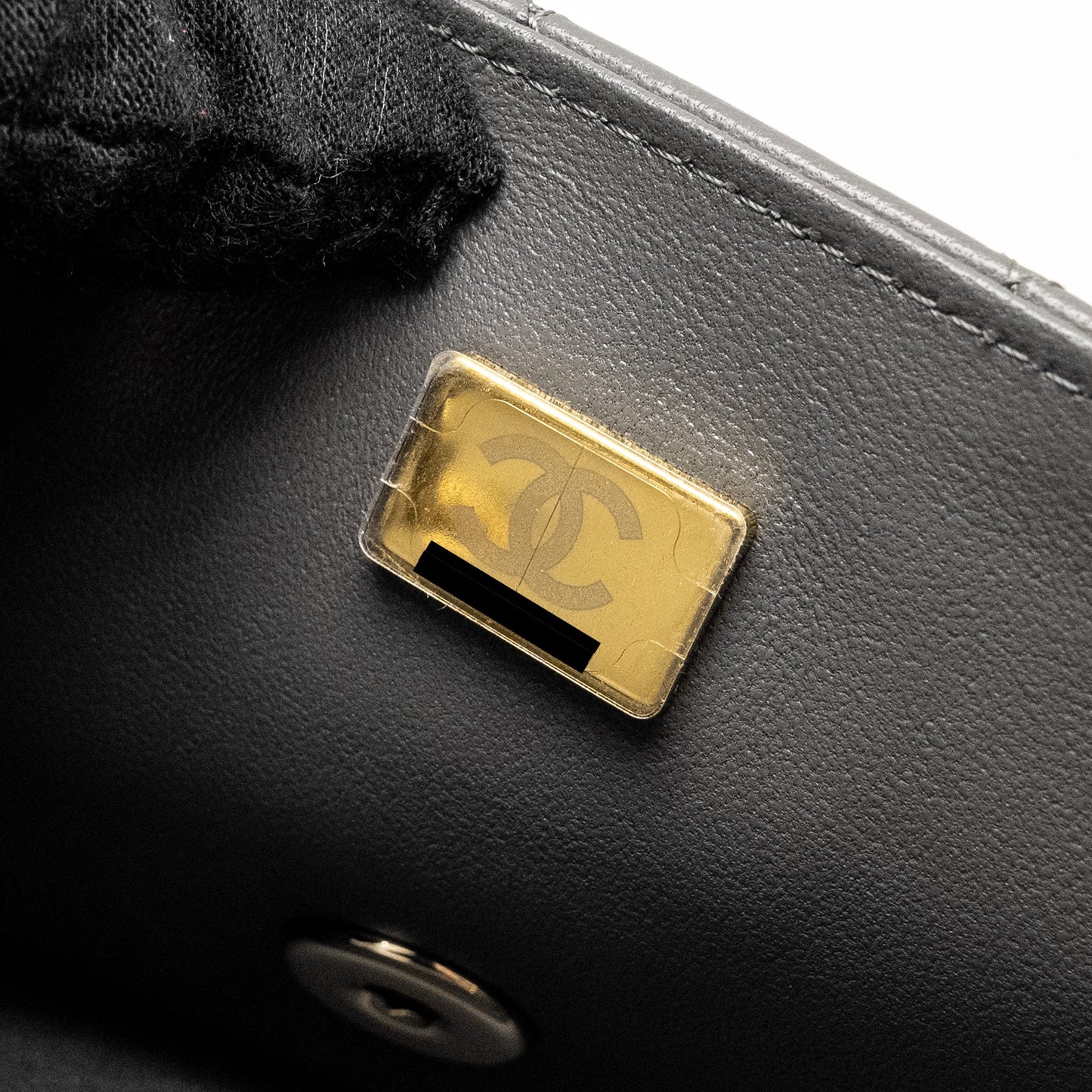 Chanel Mini Rectangular Flap Bag Lambskin Grey L (microchip)
