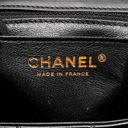 Chanel Mini Rectangular Flap Bag Patent Black L