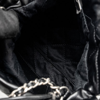 Chanel mini 22 Bag Shiny Calfskin Black  (Microchip)
