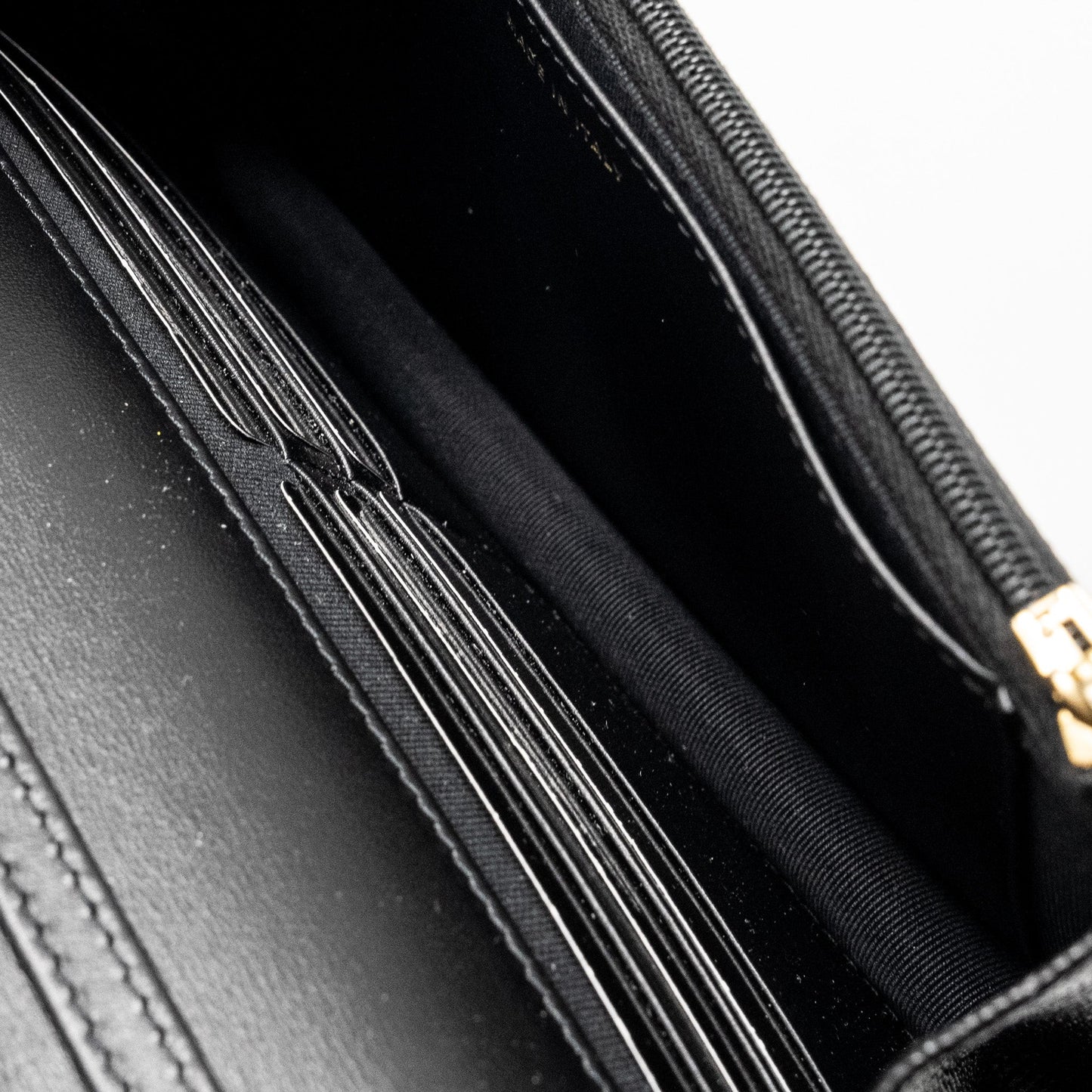 Chanel Camellia Wallet on chain Caviar Black  (Microchip)