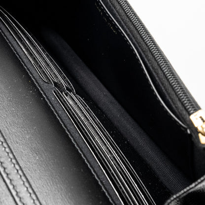 Chanel Camellia Wallet on chain Caviar Black  (Microchip)