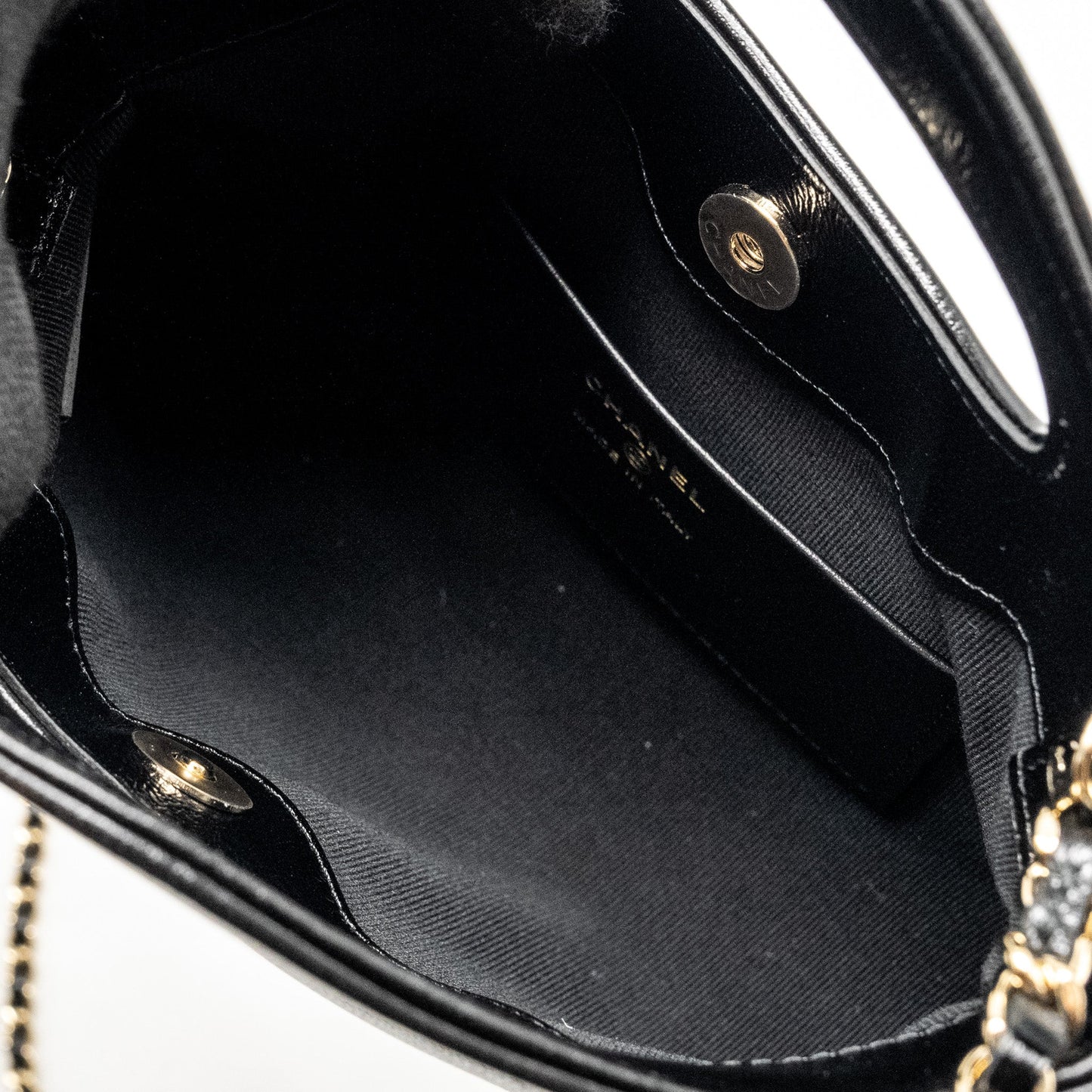 Chanel Mini 31 Clutch With Chain Shiny Calfskin Black L (Microchip)