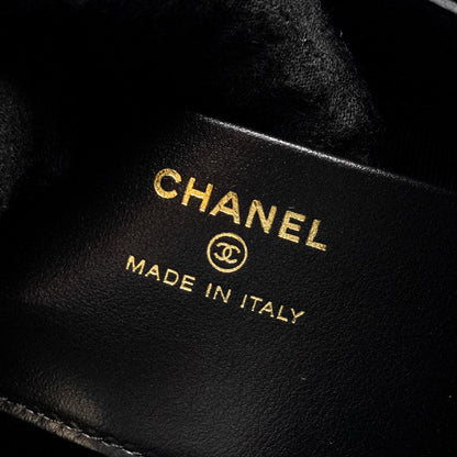 Chanel Mini 31 Clutch With Chain Shiny Calfskin Black L (Microchip)