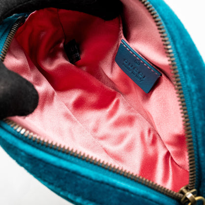 Gucci Size 65 Marmont Belt Bag Velvet Blue