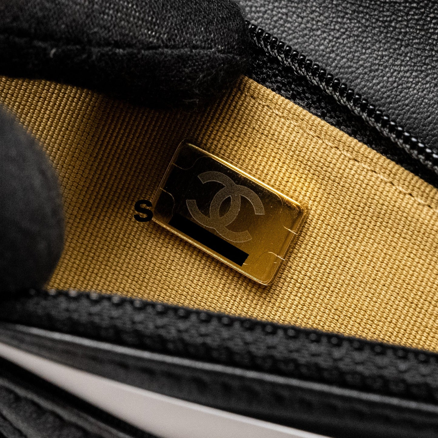 Chanel Pearl Crush Wallet On Chain Lambskin Black  (Microchip)