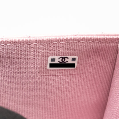 Chanel Pearl Detailed Top Handel Wallet On Chain Lambskin Pink L (Microchip)