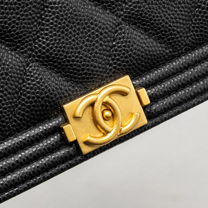 Chanel Boy Wallet on Chain caviar black  (Microchip)