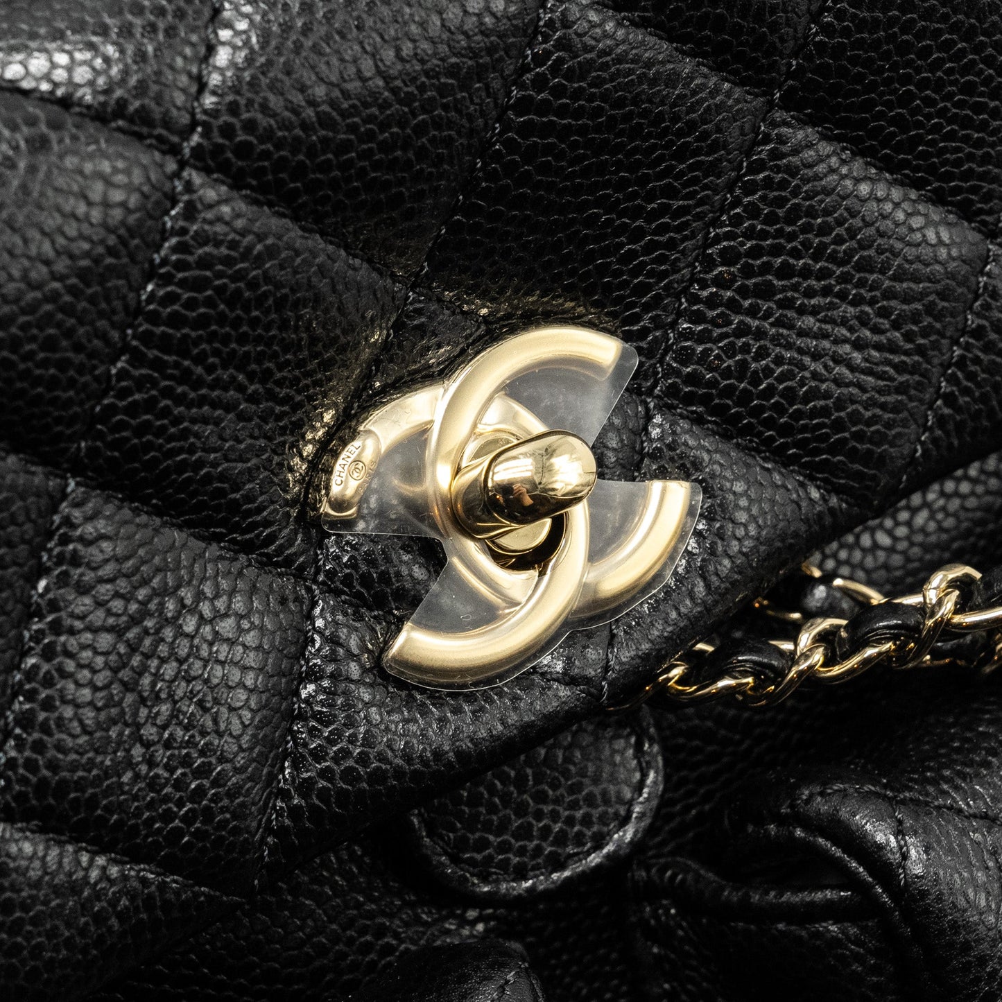 CHANEL 24A Mini Duma Backpack Grained Calfskin Black L (Microchip)