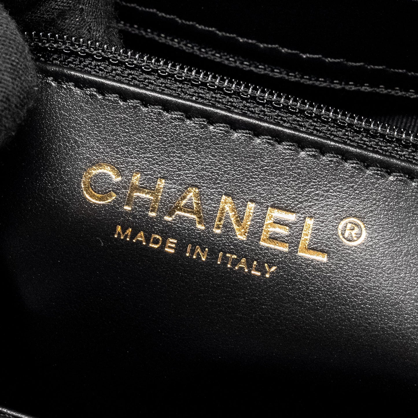 Chanel mini kelly shopping tote bag calfskin black  (microchip)