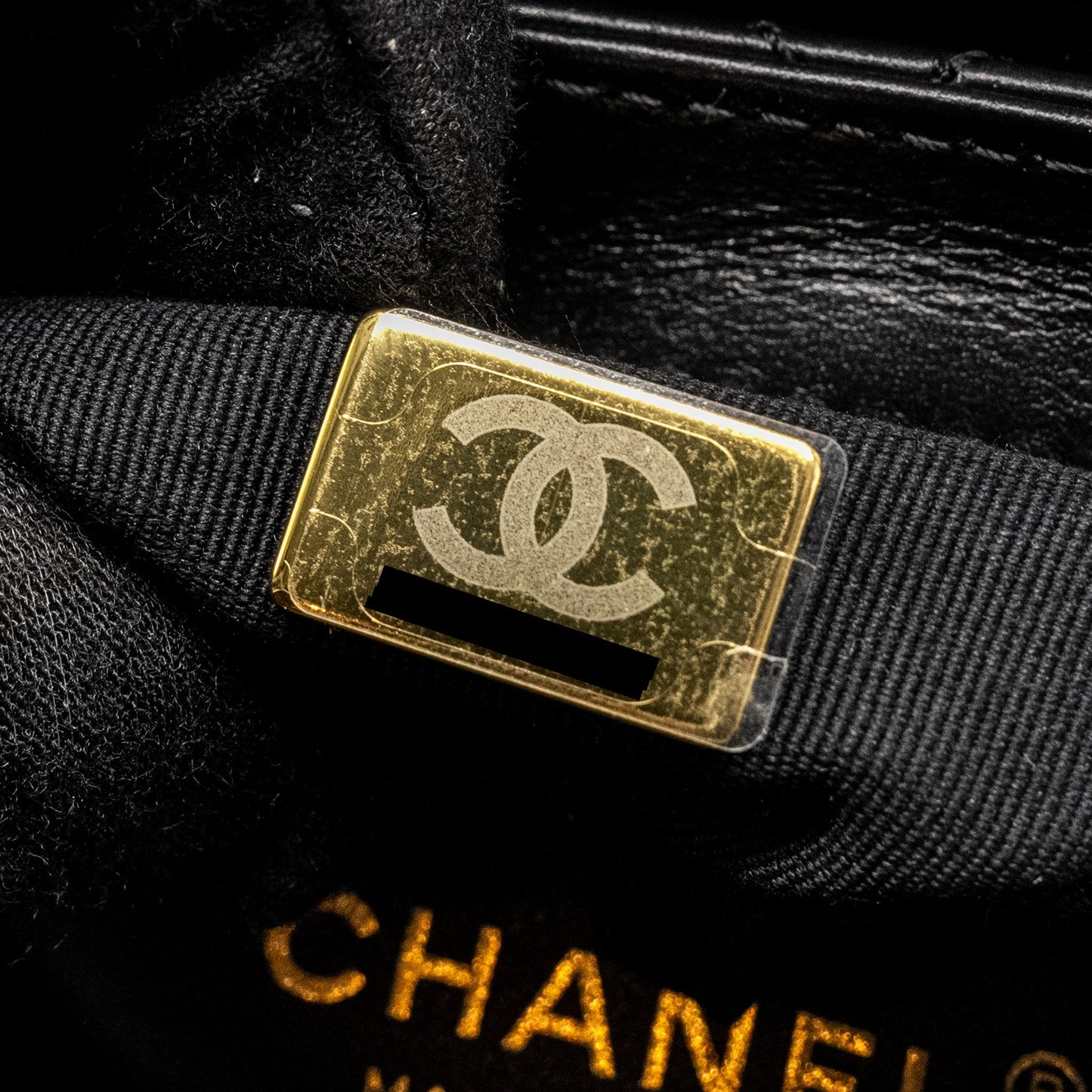 Chanel mini kelly shopping tote bag calfskin black  (microchip)