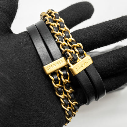 Chanel 23B Detail Chains Quilted Flap Bag Lambskin Black (Microchip)