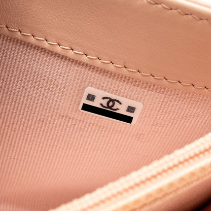 Chanel 19 Long Flap Wallet Lambskin Pink  (Microchip)