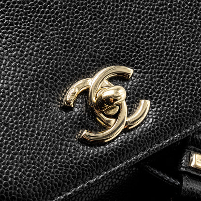 Chanel Affinity Backpack Caviar Black L (Microchip)
