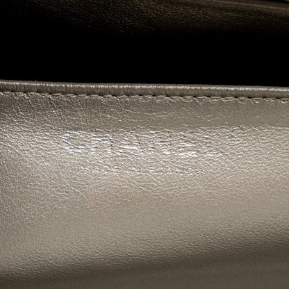 Chanel Classic Quilted Flap Bag Lambskin Metallic Pale Gold