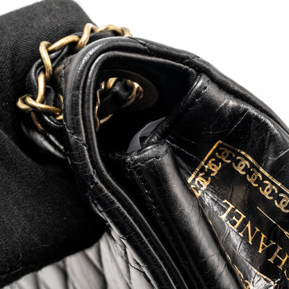 Chanel Limited Edition Quilted Flap Bag Shiny Calfskin Black