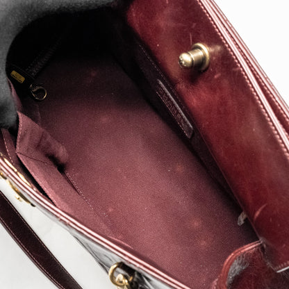 Chanel Perfect Edge Tote Bag Calfskin Burgundy