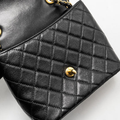 CHANEL 22K Retro Classic New Square Large Flap Bag Goatskin Black  (Microchip)