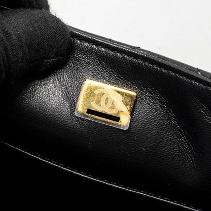 CHANEL 22K Retro Classic New Square Large Flap Bag Goatskin Black  (Microchip)