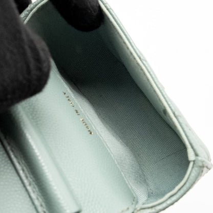 Chanel Mini Flap Vanity With Chain Caviar Light Green L