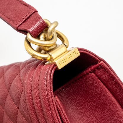 Chanel Medium Boy Bag Caviar Red