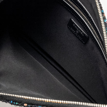 Chanel 20A Deauville Pouch Sequins/Calfskin Black/Multicolour