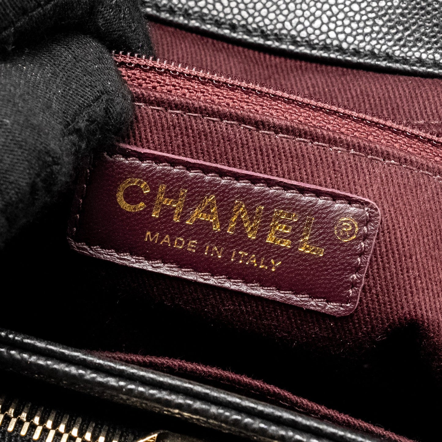 Chanel Small Business Affinity Caviar Black L (Microchip)